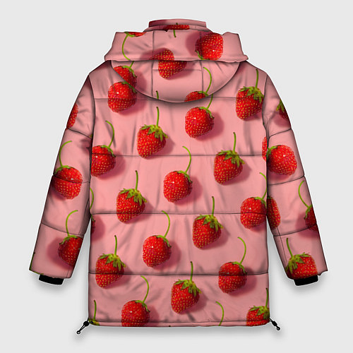 Женская зимняя куртка Strawberry Pattern / 3D-Черный – фото 2