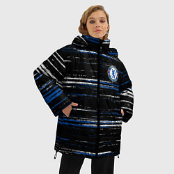 Куртка зимняя женская Chelsea челси лого, цвет: 3D-светло-серый — фото 2