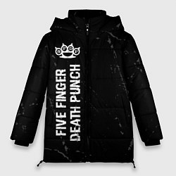 Женская зимняя куртка Five Finger Death Punch Glitch на темном фоне