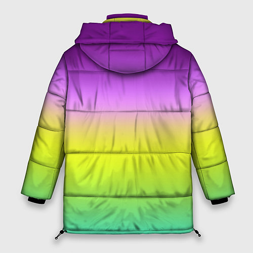 Женская зимняя куртка Multicolored Ombre gradient / 3D-Черный – фото 2