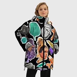 Куртка зимняя женская Underground pattern Fashion trend, цвет: 3D-черный — фото 2
