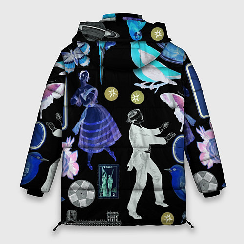 Женская зимняя куртка Underground pattern Fashion 2077 / 3D-Черный – фото 2