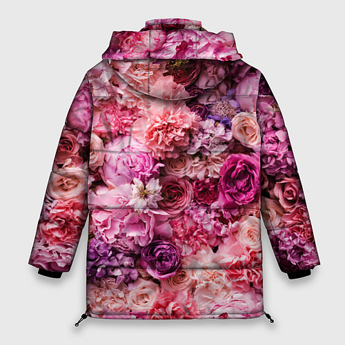 Женская зимняя куртка BOUQUET OF VARIOUS FLOWERS / 3D-Светло-серый – фото 2