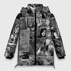 Куртка зимняя женская Mass effect comix, цвет: 3D-черный