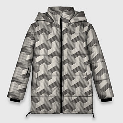 Женская зимняя куртка Геометрические фигуры Оптическая иллюзия