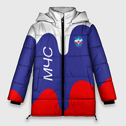 Куртка зимняя женская МЧС - флаг России, цвет: 3D-светло-серый