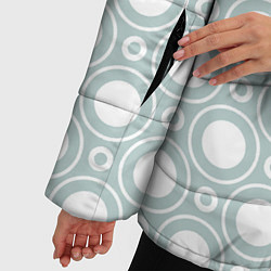 Куртка зимняя женская Белые круги: паттерн, цвет: 3D-светло-серый — фото 2