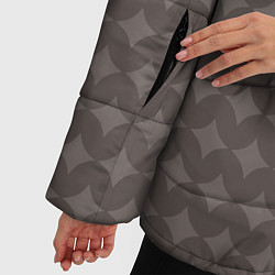 Куртка зимняя женская Темные классический узоры, цвет: 3D-красный — фото 2