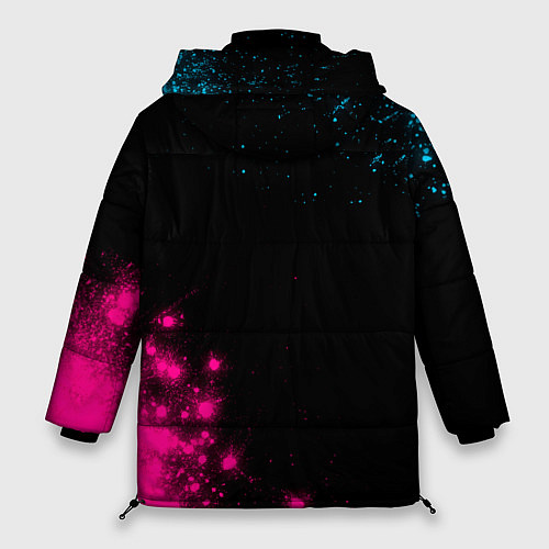 Женская зимняя куртка Thirty Seconds to Mars Neon Gradient / 3D-Черный – фото 2