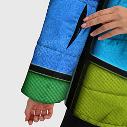 Куртка зимняя женская Абстрактный набор красок-паттернов, цвет: 3D-светло-серый — фото 2