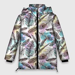 Женская зимняя куртка Текстура перьев