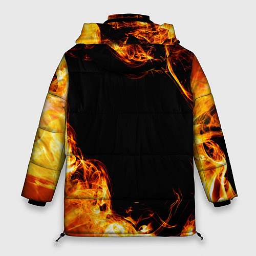 Женская зимняя куртка Bring Me the Horizon и пылающий огонь / 3D-Черный – фото 2