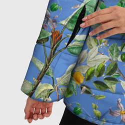 Куртка зимняя женская Летний Фруктовый Сад С Цветами, цвет: 3D-черный — фото 2