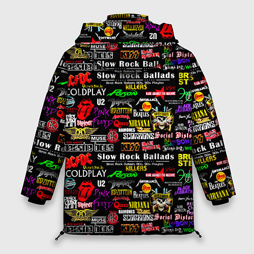 Женская зимняя куртка Best rock ballads / 3D-Черный – фото 2