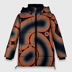 Куртка зимняя женская Амебы Ржавчин, цвет: 3D-черный