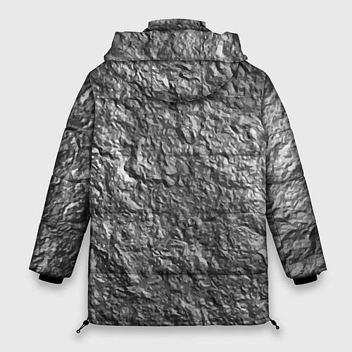 Женская зимняя куртка Логотип Тойоты на фоне скалы - внедорожник / 3D-Черный – фото 2