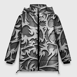 Женская зимняя куртка Растительный орнамент - резьба по дереву