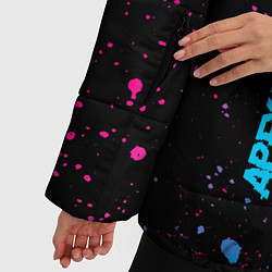 Куртка зимняя женская Apex Legends - neon gradient: по-вертикали, цвет: 3D-черный — фото 2