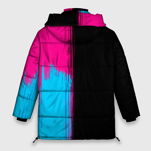 Женская зимняя куртка Lazio - neon gradient: по-вертикали / 3D-Черный – фото 2