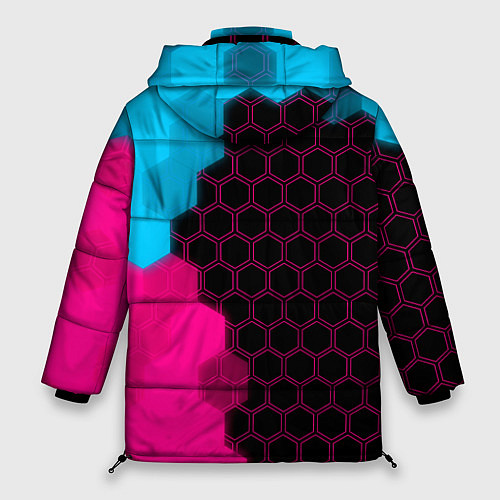 Женская зимняя куртка Counter Strike - neon gradient: по-вертикали / 3D-Черный – фото 2