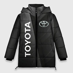Куртка зимняя женская Toyota - серая абстракция, цвет: 3D-черный