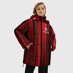 Куртка зимняя женская Citroёn - абстракция, цвет: 3D-красный — фото 2