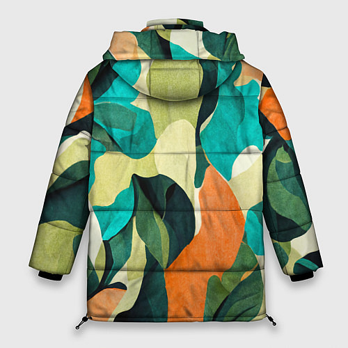 Женская зимняя куртка Multicoloured camouflage / 3D-Черный – фото 2