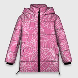 Женская зимняя куртка Океанские ракушки - паттерн