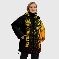 Куртка зимняя женская Disturbed - gold gradient: по-вертикали, цвет: 3D-черный — фото 2