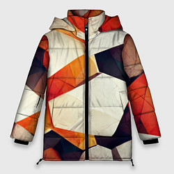 Женская зимняя куртка Объёмная геометрическая абстракция