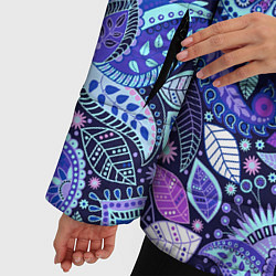 Куртка зимняя женская Color patterns of flowers, цвет: 3D-светло-серый — фото 2