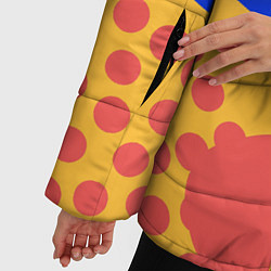 Куртка зимняя женская Геометрические разноцветные фигуры, цвет: 3D-черный — фото 2