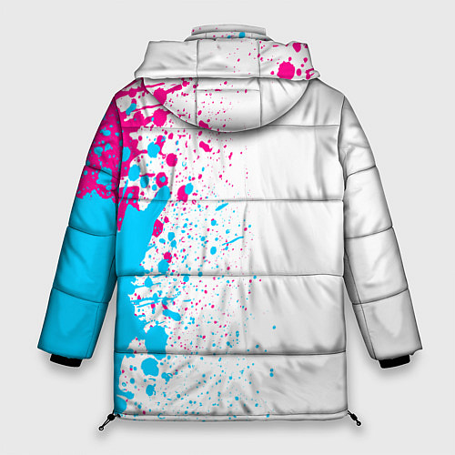 Женская зимняя куртка Nine Inch Nails neon gradient style: по-вертикали / 3D-Черный – фото 2