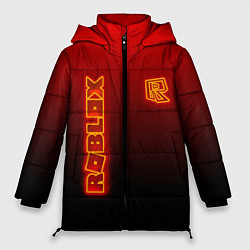 Куртка зимняя женская Roblox светящийся логотип, цвет: 3D-черный
