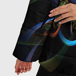 Куртка зимняя женская Необычный абстрактный узор, цвет: 3D-светло-серый — фото 2