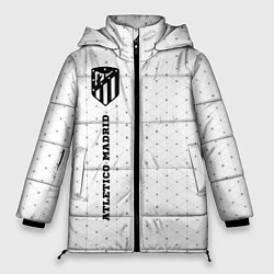 Куртка зимняя женская Atletico Madrid sport на светлом фоне: по-вертикал, цвет: 3D-черный