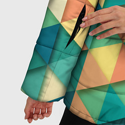 Куртка зимняя женская Мозаичный градиент, цвет: 3D-светло-серый — фото 2