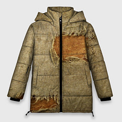 Куртка зимняя женская Старая рваная мешковина - авангард, цвет: 3D-черный
