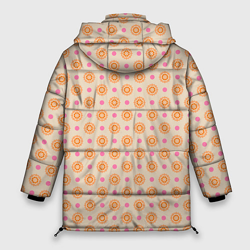 Женская зимняя куртка Цветочки пастельного цвета / 3D-Красный – фото 2
