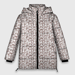 Куртка зимняя женская Лица в квадрате, цвет: 3D-светло-серый
