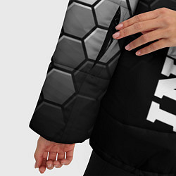 Куртка зимняя женская Inter sport на темном фоне: по-вертикали, цвет: 3D-черный — фото 2