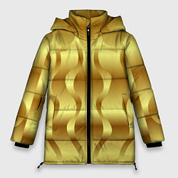 Куртка зимняя женская Золото абстрактная графика, цвет: 3D-черный