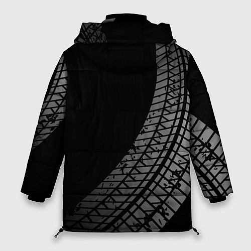 Женская зимняя куртка Land Rover tire tracks / 3D-Черный – фото 2