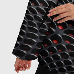Куртка зимняя женская Imitation snake skin - pattern, цвет: 3D-светло-серый — фото 2