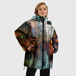 Куртка зимняя женская В Питере дождь, цвет: 3D-светло-серый — фото 2