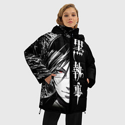 Куртка зимняя женская Тёмный Дворецкий Себастиан, цвет: 3D-красный — фото 2
