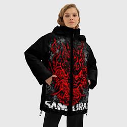 Куртка зимняя женская Samurai - Red logo - Cyberpunk 2077, цвет: 3D-черный — фото 2
