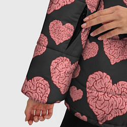 Куртка зимняя женская Сердце-мозг, цвет: 3D-красный — фото 2