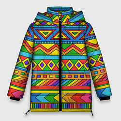 Женская зимняя куртка Красивый цветной орнамент
