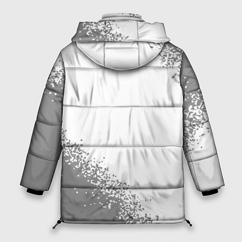 Женская зимняя куртка No Mans Sky glitch на светлом фоне: надпись, симво / 3D-Черный – фото 2